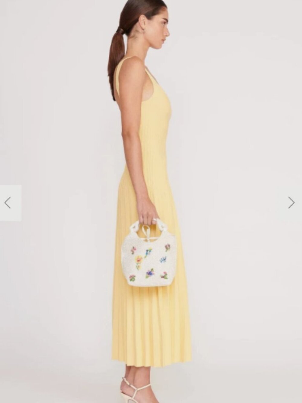 STAUD Beaded Cote FIRST BLOOM DAY Bag MSRP$395 Timeless Chic - Picture 12 of 16